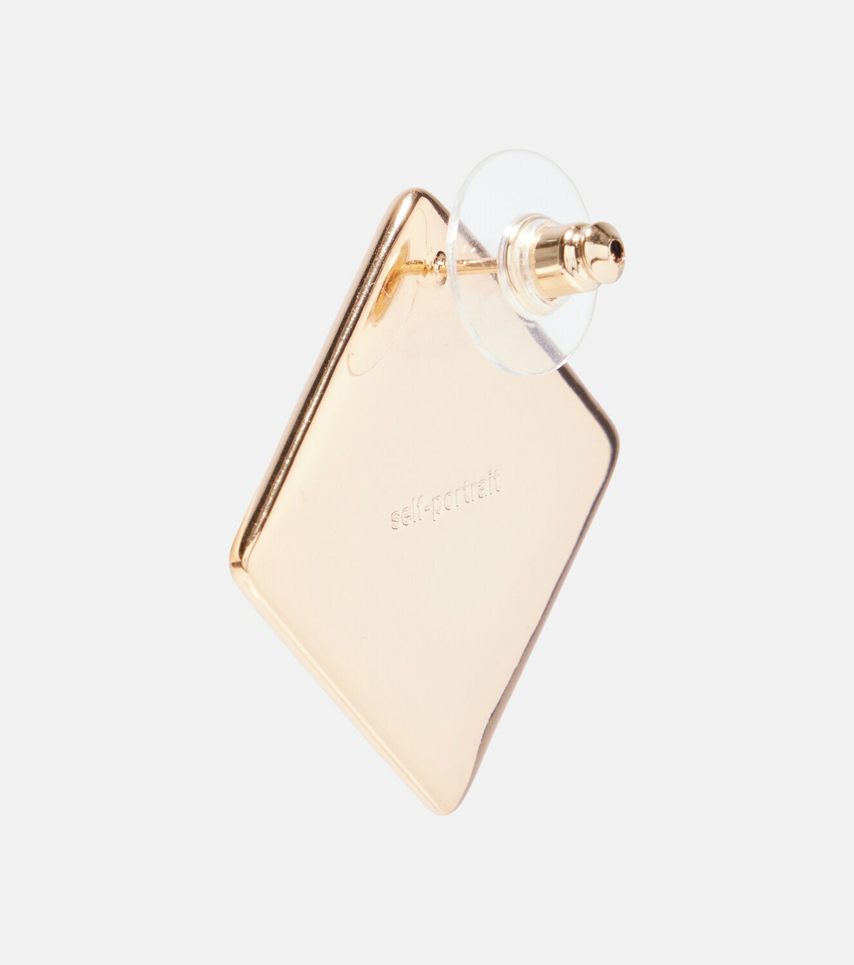 Self-Portrait Enamel gold-plated earrings