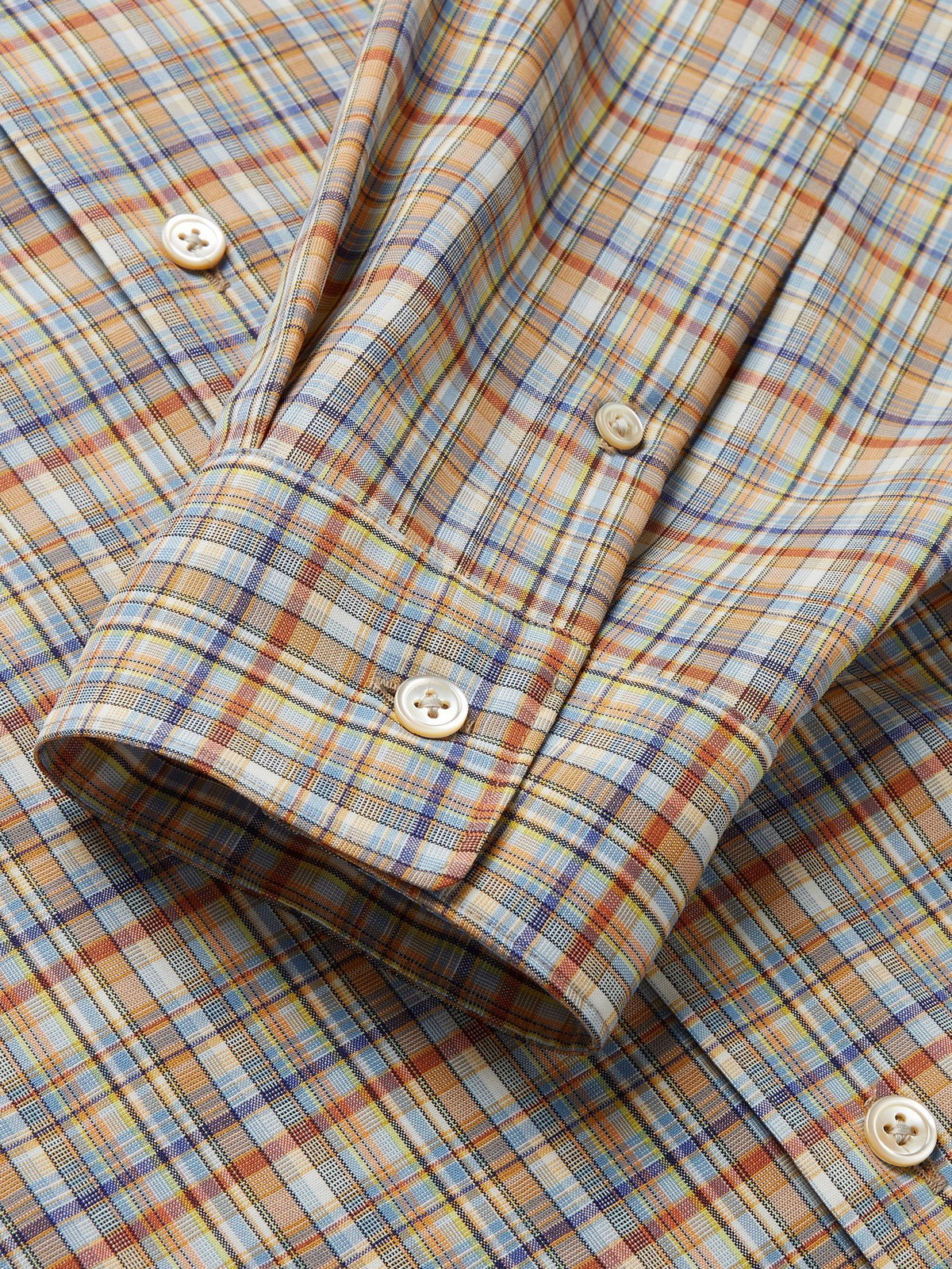 AURALEE - Checked Wool Shirt - Blue - 3 Auralee