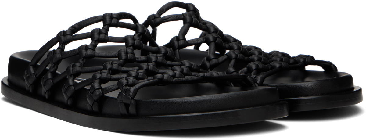 Jil Sander Black Hand-Knotted Sandals Jil Sander