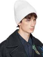 Dries Van Noten White Alpaca Blend Beanie