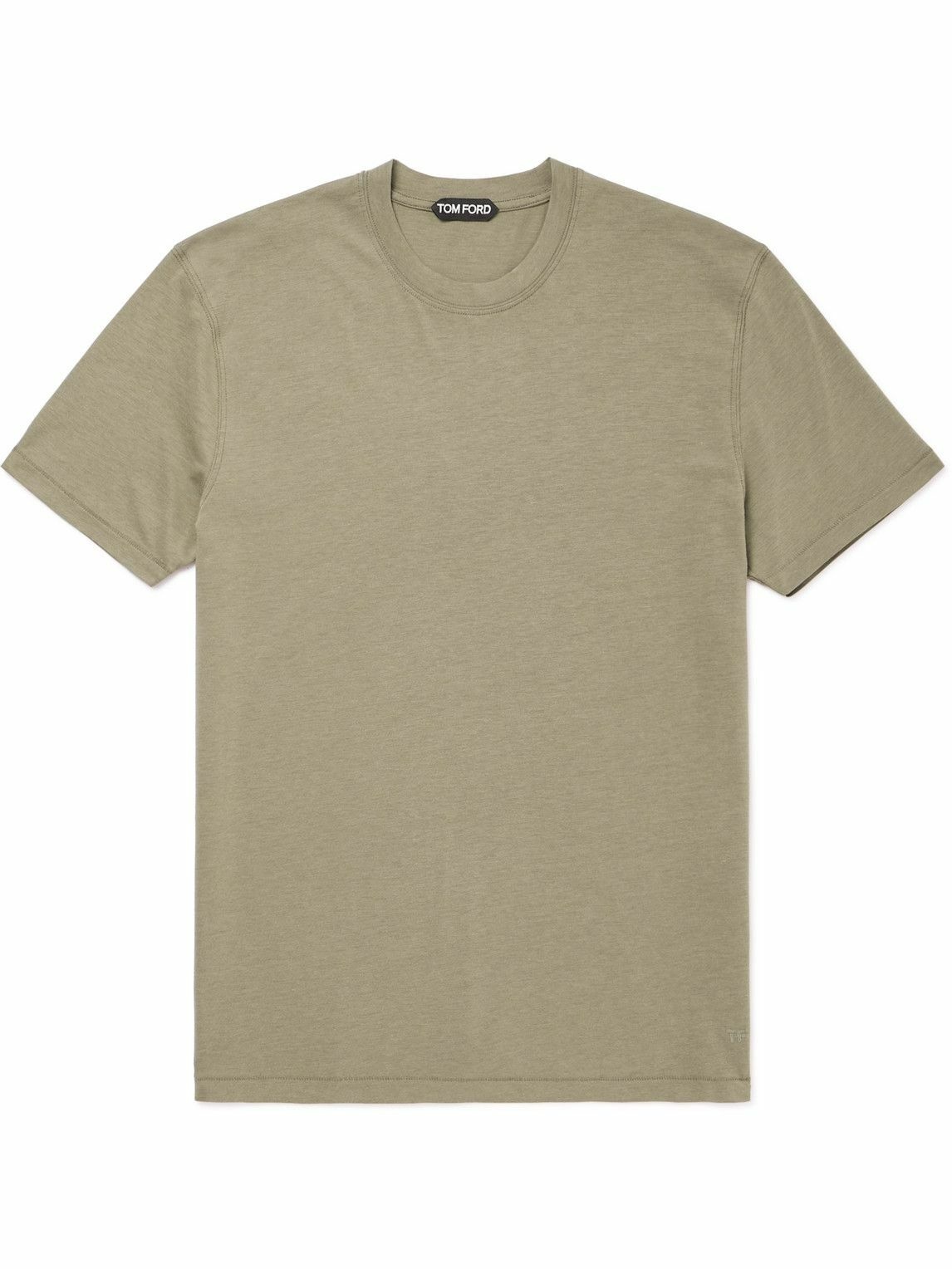 TOM FORD - Slim-Fit Lyocell and Cotton-Blend Jersey T-Shirt - Green TOM ...