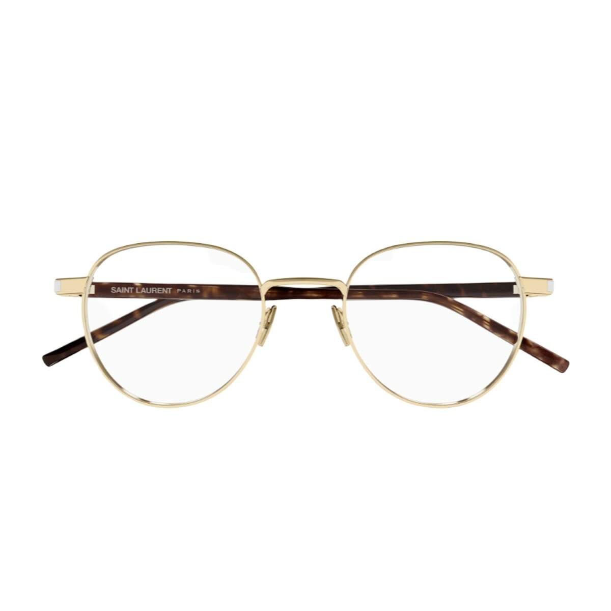 Saint Laurent Eyewear Saint Laurent Sl 781 Linea Corner Angle 002 Gold Crystal Havana Glasses