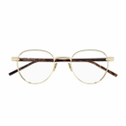 Saint Laurent Eyewear Saint Laurent Sl 781 Linea Corner Angle 002 Gold Crystal Havana Glasses