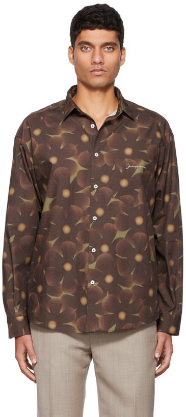 Photo: Jacquemus Brown La Montagne 'La Chemise Simon' Shirt