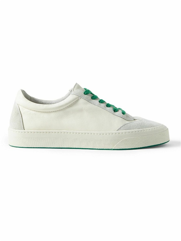 Photo: The Row - Marley Leather and Suede Sneakers - Neutrals