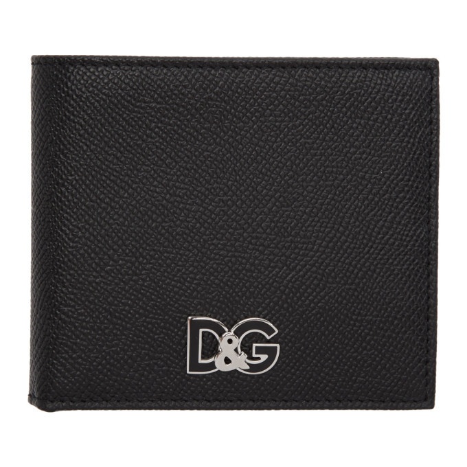 Photo: Dolce and Gabbana Black Grained Logo Wallet
