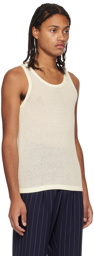Late Checkout Off-White Scoop Neck Tank Top