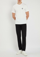 Rag & Bone Dagger Logo-embroidered Cotton T-shirt Ecru
