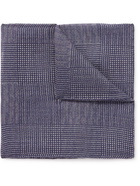 Anderson & Sheppard - Prince of Wales Checked Wool and Silk-Blend Pocket Square