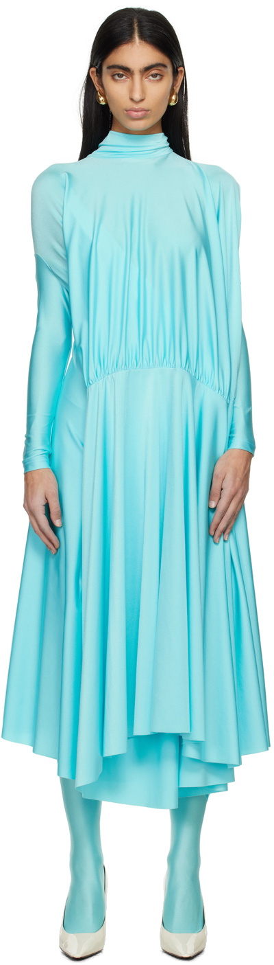 Marie Adam-Leenaerdt Blue Table Cover Maxi Dress