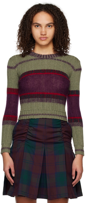 Photo: paria /FARZANEH Green & Purple Designer Sweater