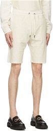 Isaia Off-White French Terry Spongy Shorts