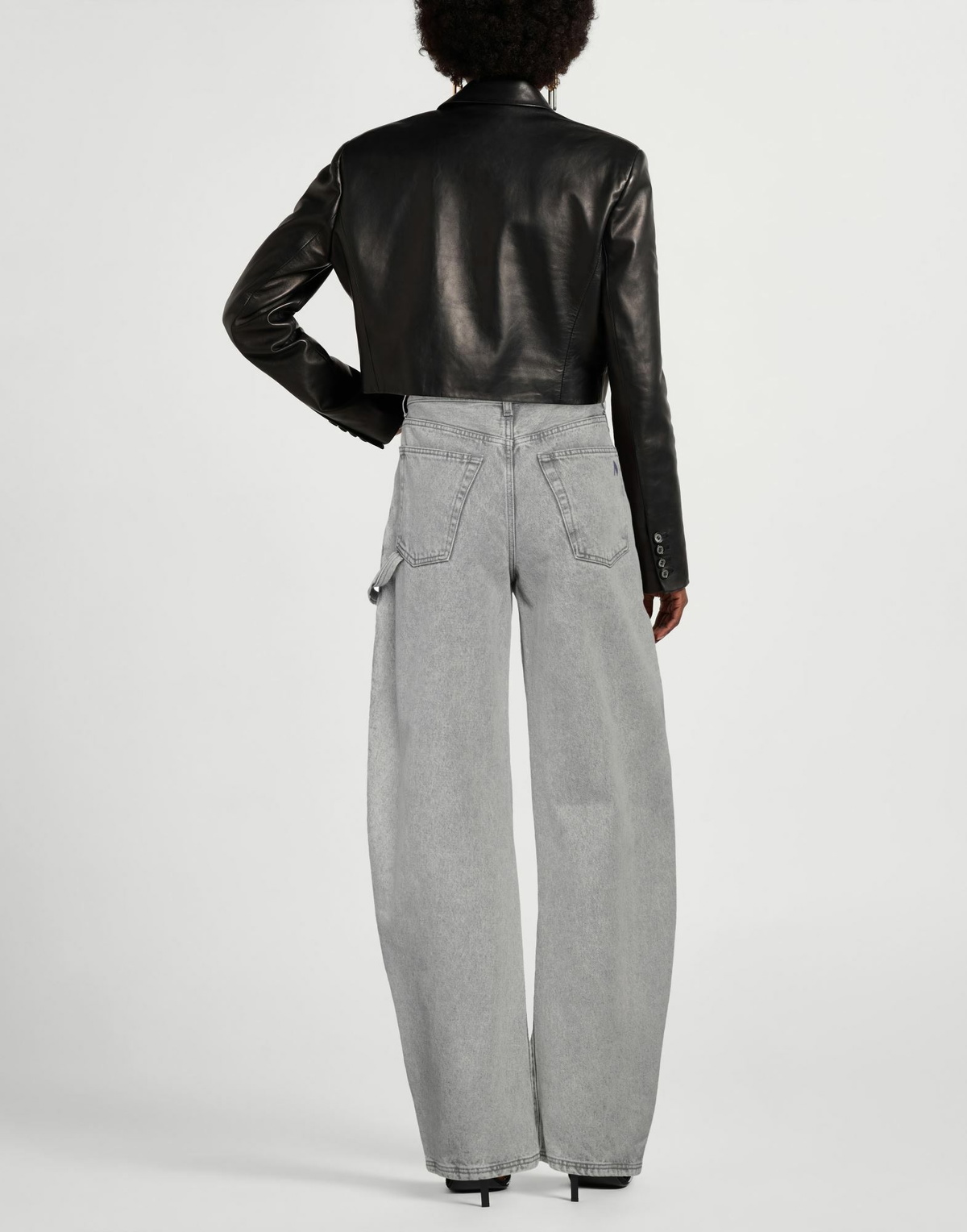 The Attico Womens Jeans in Grey