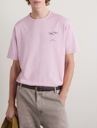 MANAAKI - Logo-Print Organic Cotton-Jersey T-Shirt - Pink