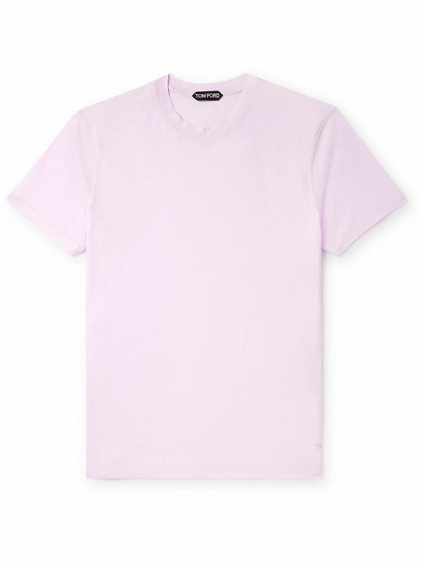 Photo: TOM FORD - Slim-Fit Lyocell and Cotton-Blend Jersey T-Shirt - Purple