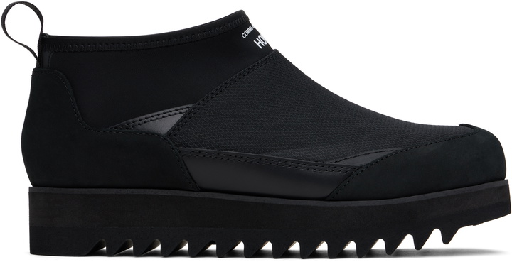 Photo: Comme des Garçons Homme Black Cordura Nylon Diamond Rip Chelsea Boots
