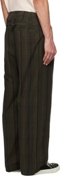 nanamica Brown Plaid Dock Trousers