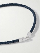 Miansai - Cruz Silver and Leather Bracelet - Blue