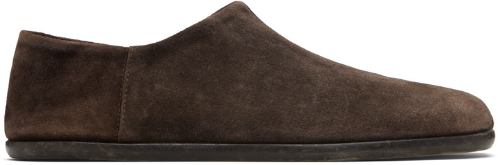 Photo: Maison Margiela Brown Tabi Babouche Loafers