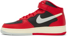 Nike Red & Off-White Air Force 1 '07 LV8 Sneakers