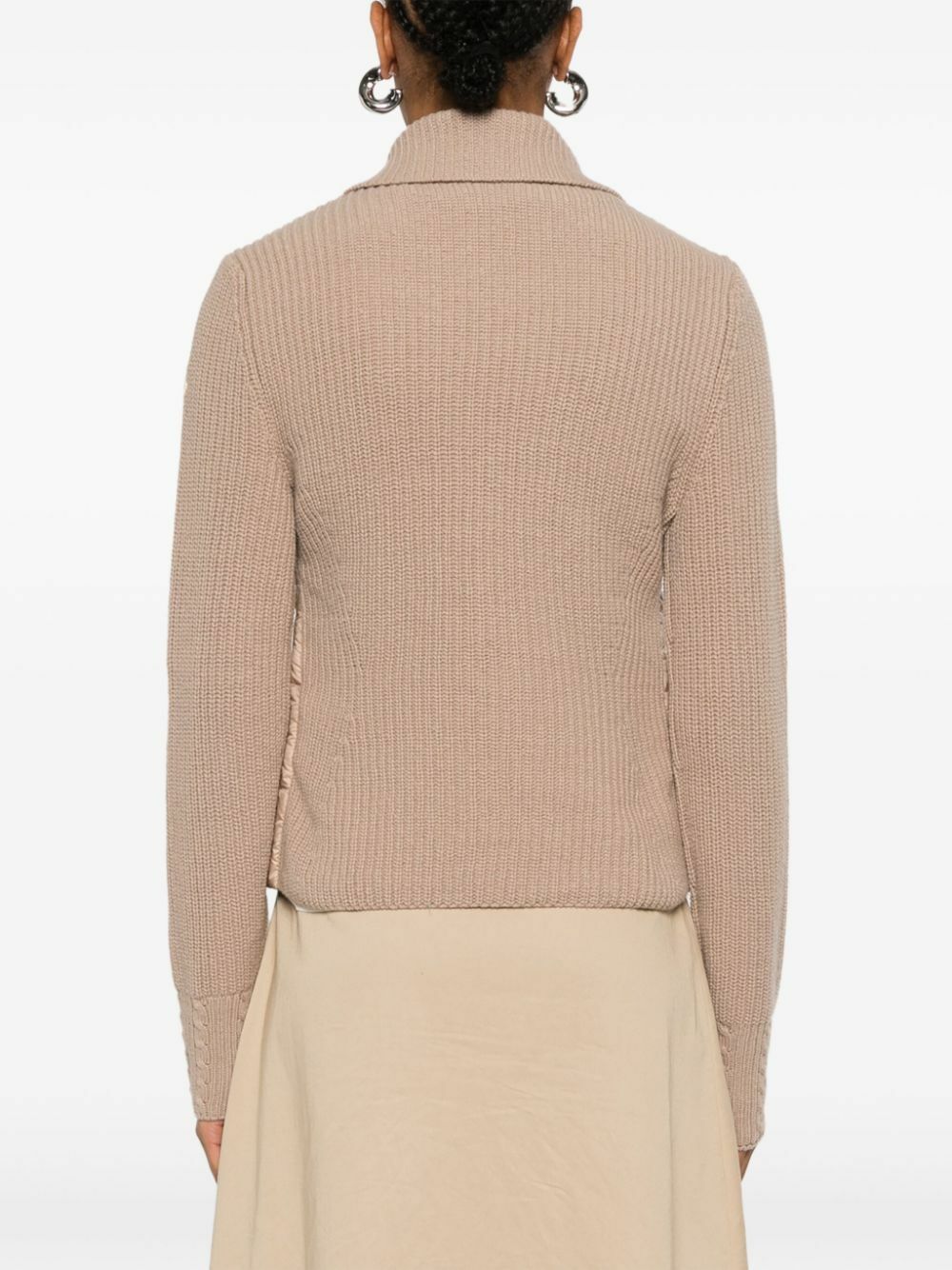 Moncler Padded Wool Zip-Up Cardigan