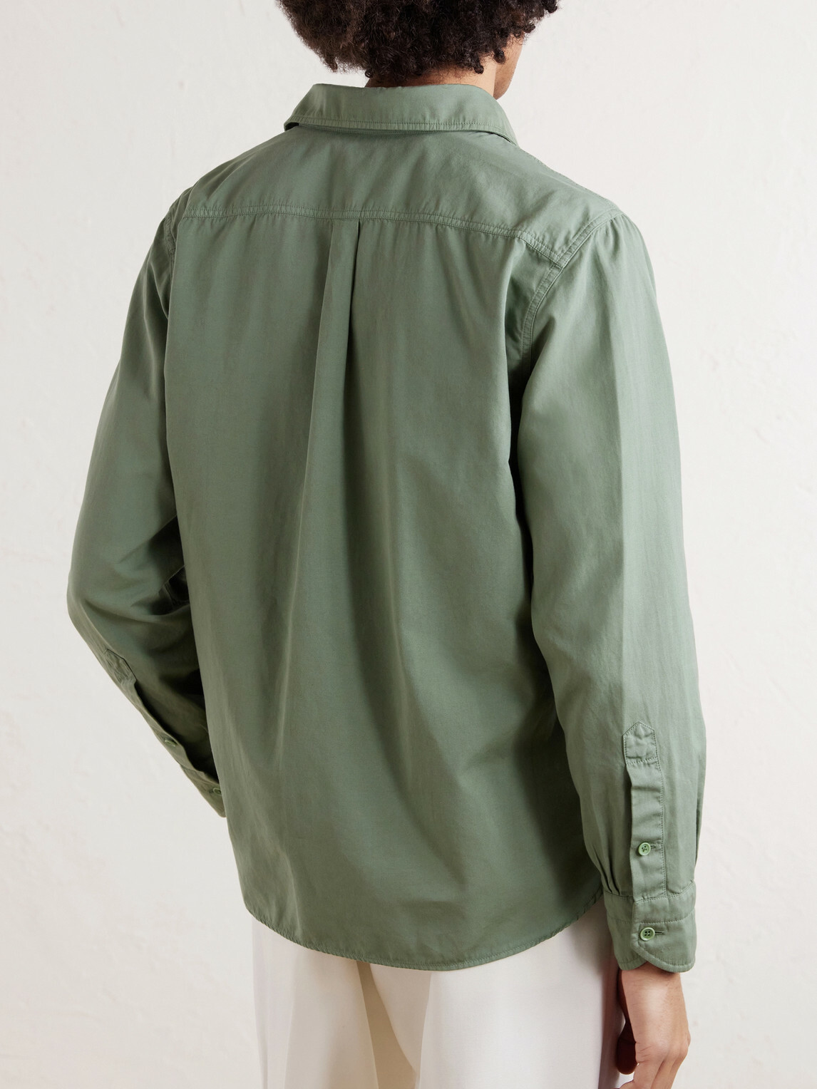 TOM FORD - Cotton and Silk-Blend Shirt - Green