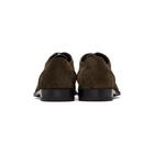 Ermenegildo Zegna Brown Suede Siena Flex Derbys