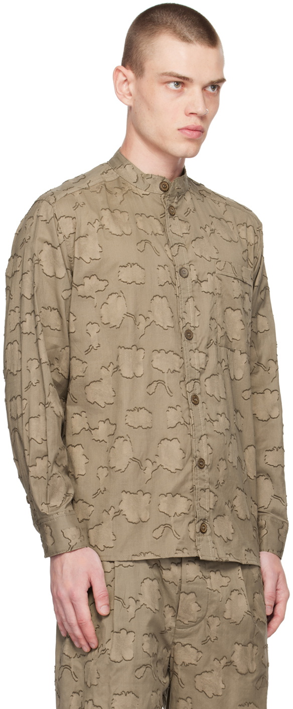 XENIA TELUNTS Brown Edo Shirt