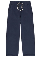 Picante Everyday Wide-leg Cotton Sweatpants Navy