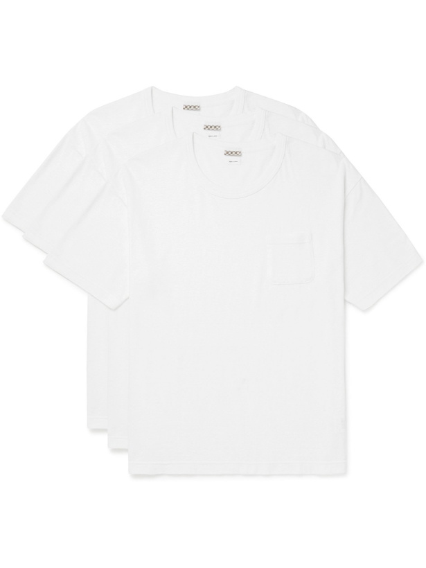 Photo: VISVIM - Three-Pack Cotton-Jersey T-Shirts - White