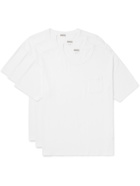 VISVIM - Three-Pack Cotton-Jersey T-Shirts - White