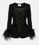Rebecca Vallance Jourdan feather-trimmed jacket