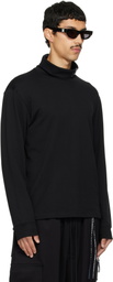 MASTERMIND WORLD Black Loopwheel Turtleneck