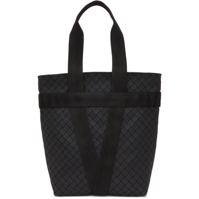 Photo: Bottega Veneta Black Intrecciato Applique Tote