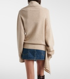 The Attico Scarf-detail virgin wool sweater