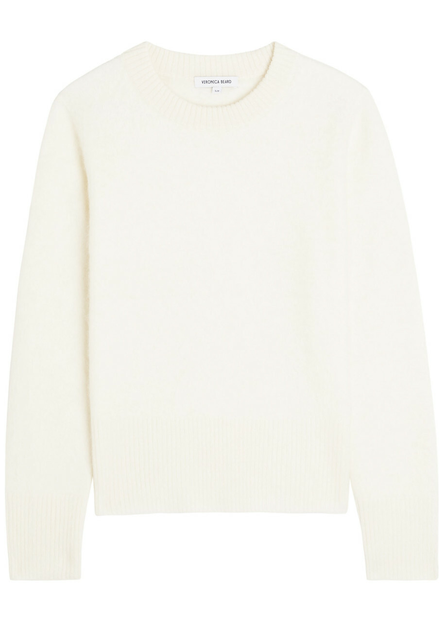 Veronica Beard Pippen Brushed Cashmere Jumper Ivory
