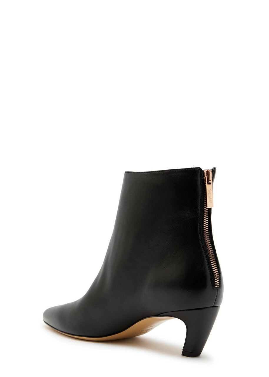 Gabriela Hearst Clayton 50 Leather Ankle Boots Black