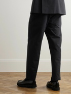 Officine Générale - Walter Straight-Leg Cotton-Seersucker Suit Trousers - Black