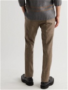 Tod's - Slim-Fit Houndstooth Wool-Blend Trousers - Brown