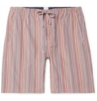 PAUL SMITH - Striped Cotton Drawstring Pyjama Shorts - Multi