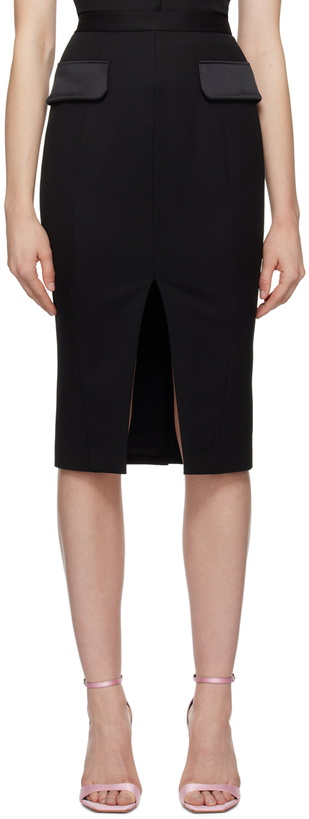 Photo: Agent Provocateur Black Julietta Midi Skirt