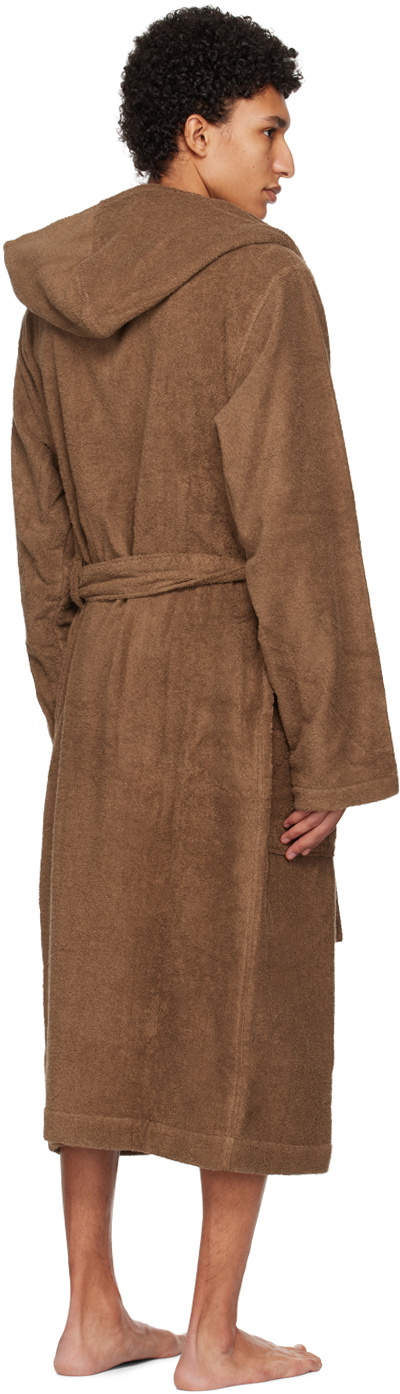 Tekla Brown Hooded Bathrobe Tekla Fabrics