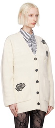 Marc Jacobs Off-White 'The Lace Appliqué' Cardigan