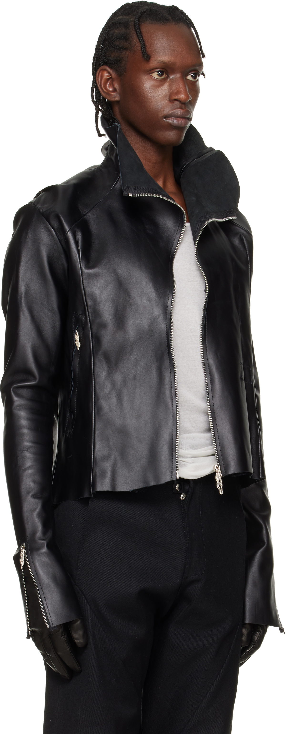 Swampgod Black Rivet Leather Jacket