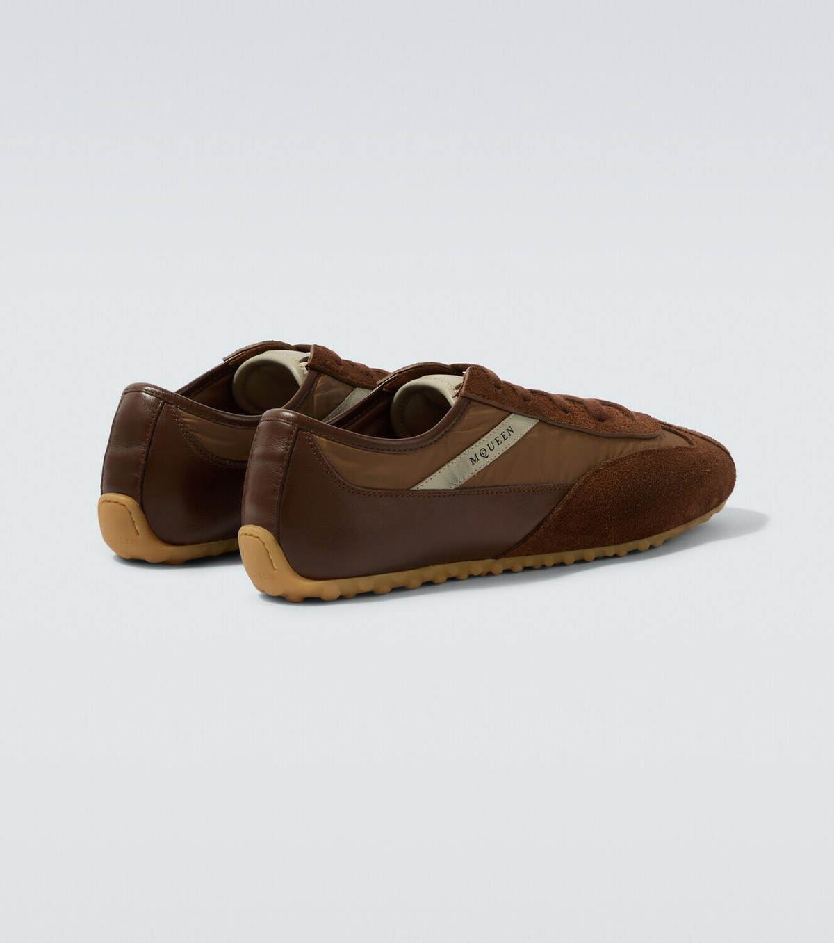 McQueen Suede-trimmed sneakers