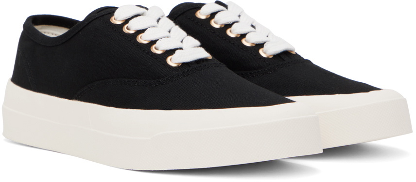 Maison Kitsuné Black Laced Sneakers Maison Kitsune