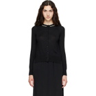 Simone Rocha Black Classic Merino Silk Cardigan