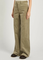 Paige Leenah Wide-leg Corduroy Trousers Olive