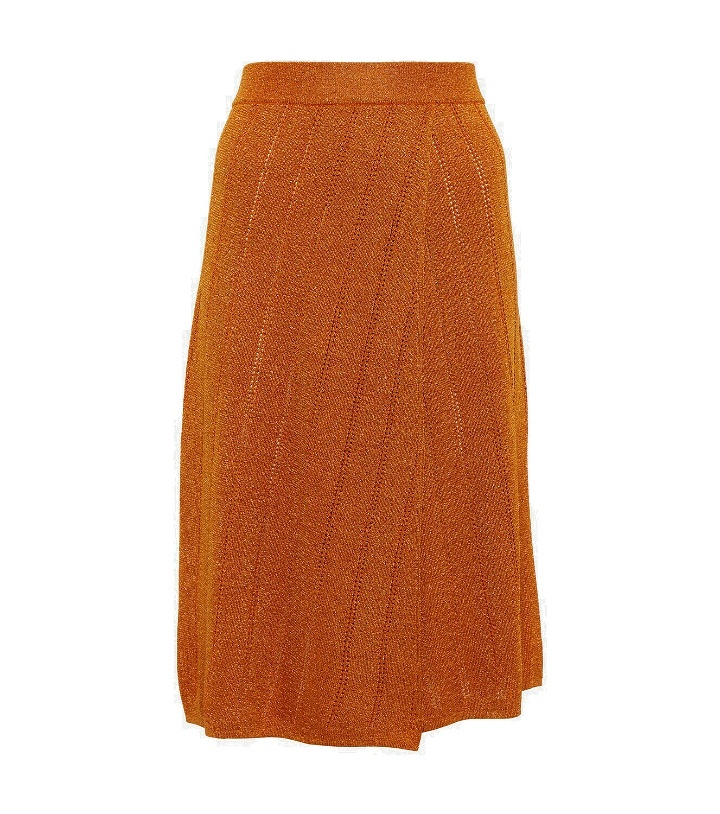 Photo: Dodo Bar Or Metallic knit midi skirt