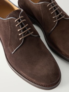 Mr P. - Suede Derby Shoes - Brown
